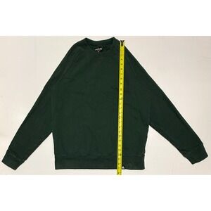 American Giant Mens Classic Crewneck Sweatshirt Green Cotton Medium Made in USA